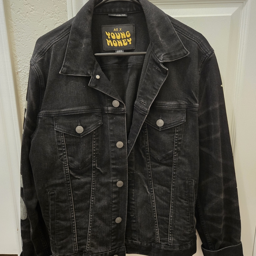 AE Young Money Collaboration Black Denim Jacket